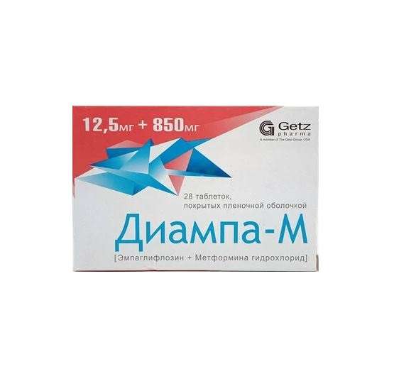 Диампа М таб 12,5мг+850мг №28